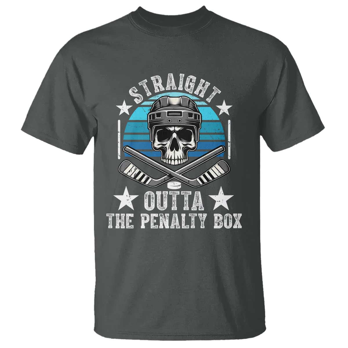 Straight Outta The Penalty Box Hockey T Shirt Funny Skull Player Gift - Wonder Print Shop