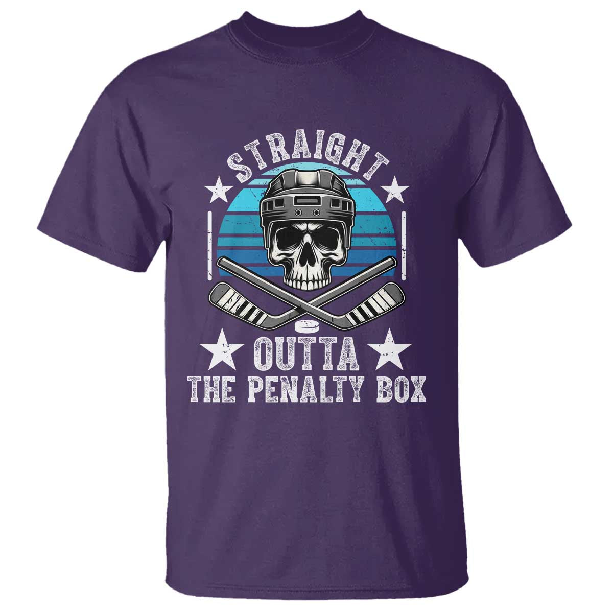 Straight Outta The Penalty Box Hockey T Shirt Funny Skull Player Gift - Wonder Print Shop