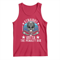 Straight Outta The Penalty Box Hockey Tank Top Funny Skull Player Gift - Wonder Print Shop