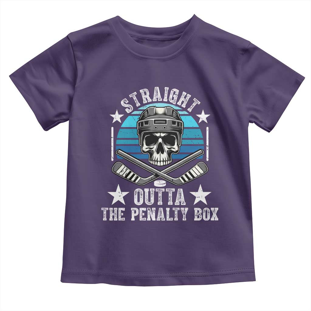Straight Outta The Penalty Box Hockey Toddler T Shirt Funny Skull Player Gift - Wonder Print Shop
