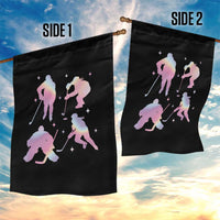 Iridescent Effect Hockey Players Retro Sport Lover Gift Garden Flag - Wonder Print Shop