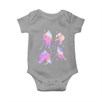 Iridescent Effect Hockey Players Retro Sport Lover Gift Baby Onesie - Wonder Print Shop