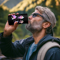 Iridescent Effect Hockey Players Retro Sport Lover Gift 4 in 1 Can Cooler Tumbler - Wonder Print Shop