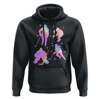 Iridescent Effect Hockey Players Retro Sport Lover Gift Hoodie - Wonder Print Shop
