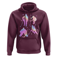 Iridescent Effect Hockey Players Retro Sport Lover Gift Hoodie - Wonder Print Shop