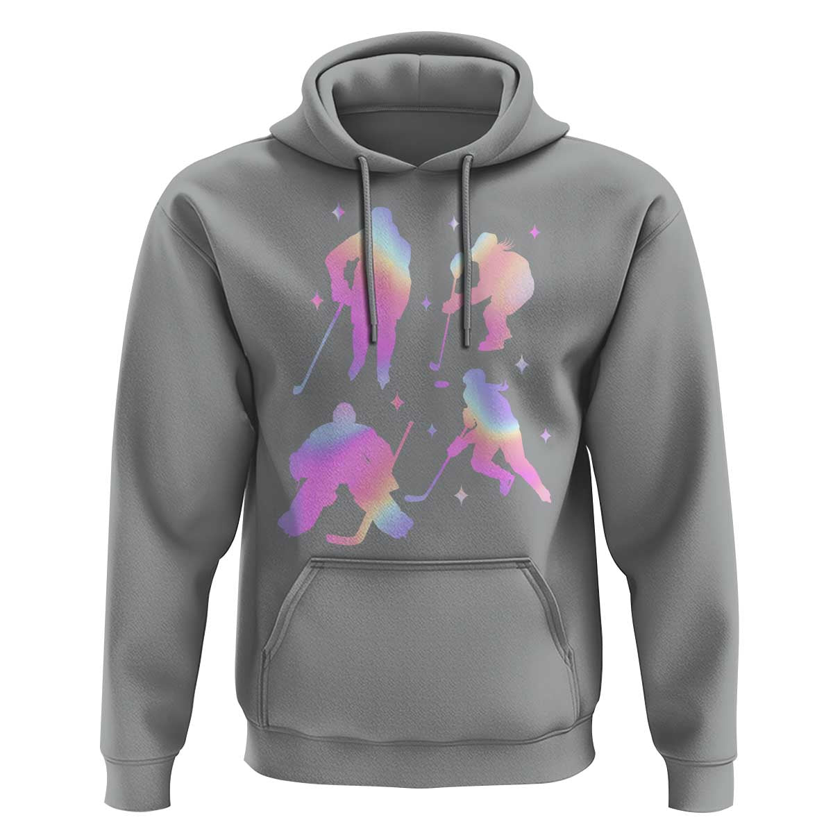 Iridescent Effect Hockey Players Retro Sport Lover Gift Hoodie - Wonder Print Shop