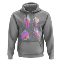 Iridescent Effect Hockey Players Retro Sport Lover Gift Hoodie - Wonder Print Shop