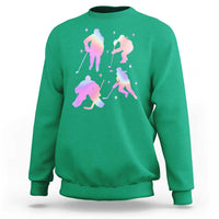 Iridescent Effect Hockey Players Retro Sport Lover Gift Sweatshirt - Wonder Print Shop