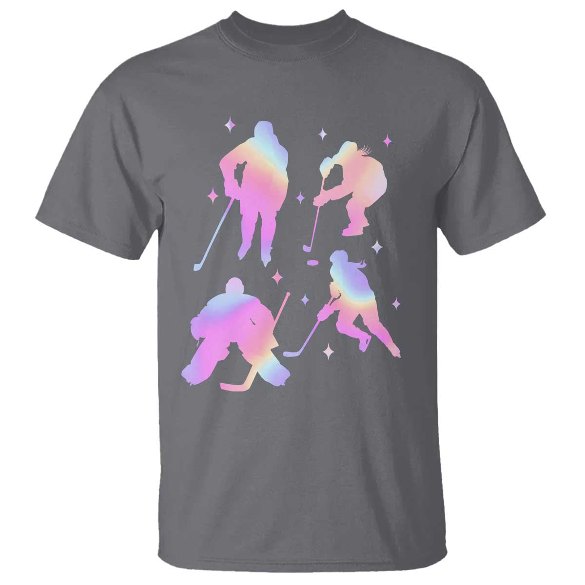 Iridescent Effect Hockey Players Retro Sport Lover Gift T Shirt - Wonder Print Shop