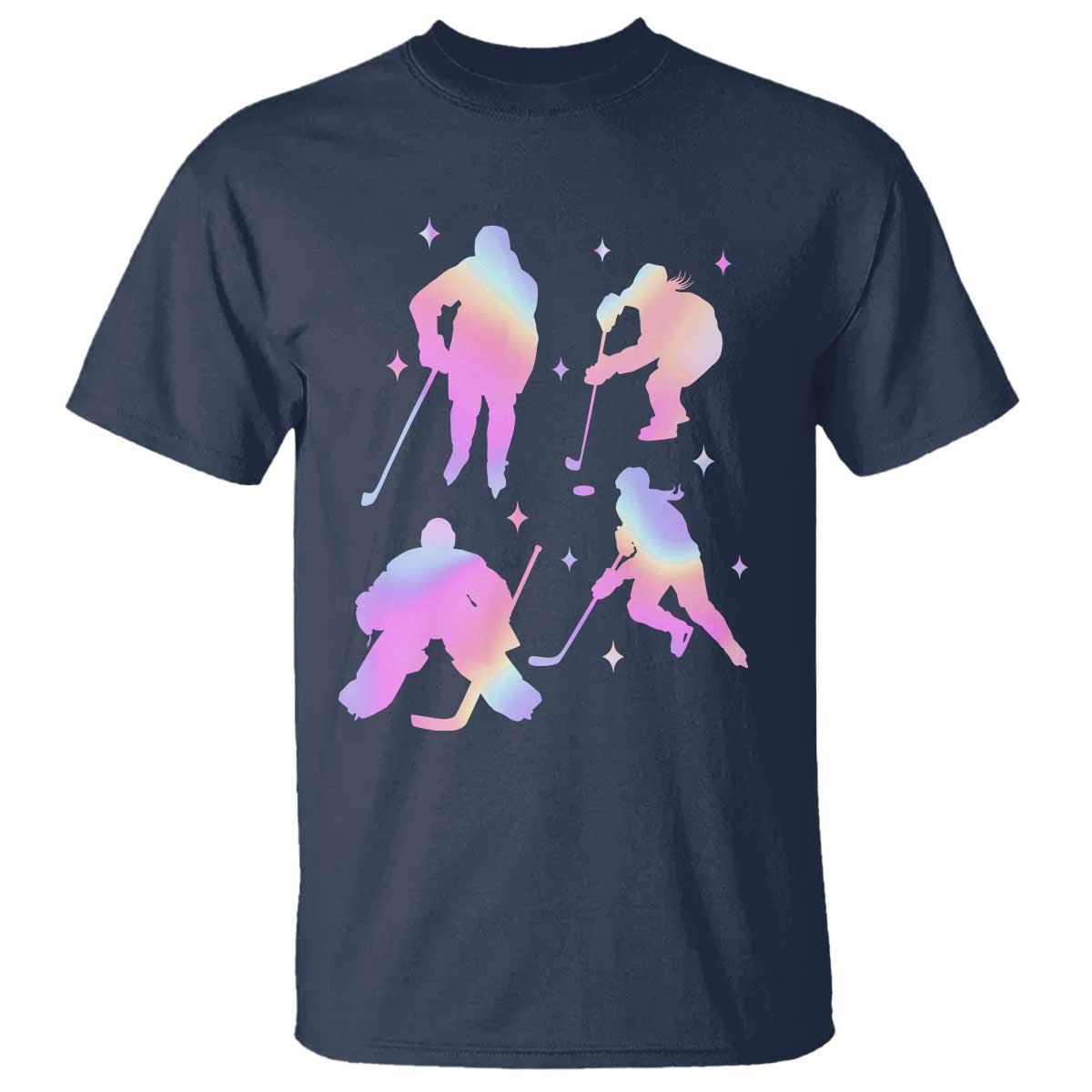 Iridescent Effect Hockey Players Retro Sport Lover Gift T Shirt - Wonder Print Shop
