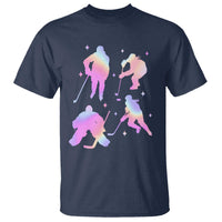 Iridescent Effect Hockey Players Retro Sport Lover Gift T Shirt - Wonder Print Shop