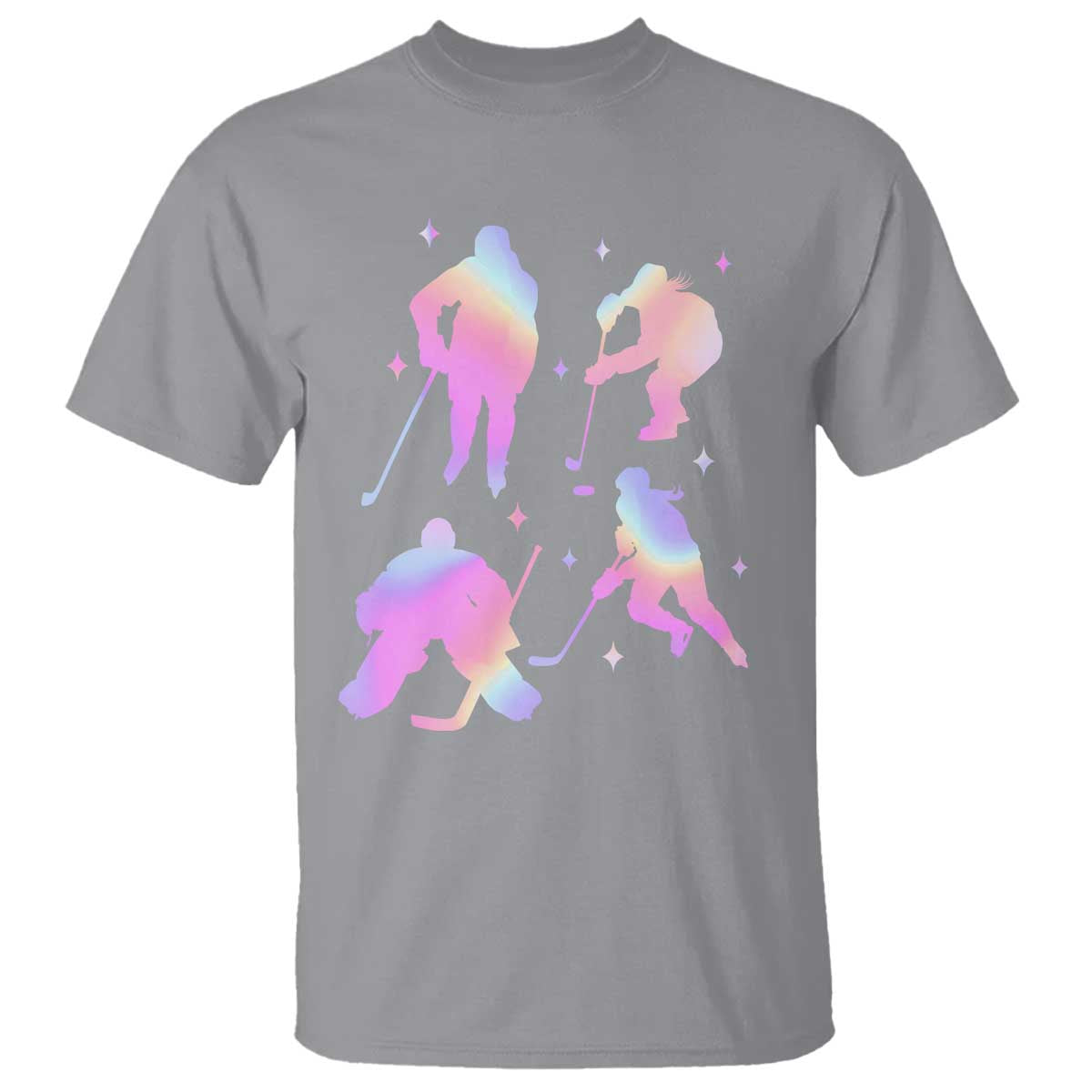 Iridescent Effect Hockey Players Retro Sport Lover Gift T Shirt - Wonder Print Shop