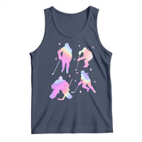 Iridescent Effect Hockey Players Retro Sport Lover Gift Tank Top - Wonder Print Shop