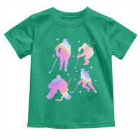 Iridescent Effect Hockey Players Retro Sport Lover Gift Toddler T Shirt - Wonder Print Shop