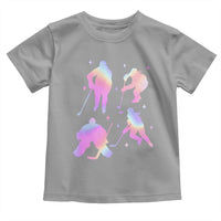 Iridescent Effect Hockey Players Retro Sport Lover Gift Toddler T Shirt - Wonder Print Shop