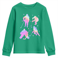 Iridescent Effect Hockey Players Retro Sport Lover Gift Youth Sweatshirt - Wonder Print Shop