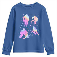 Iridescent Effect Hockey Players Retro Sport Lover Gift Youth Sweatshirt - Wonder Print Shop