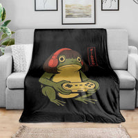 Funny Frog Bob Haircut Gamer Meme Throw Blanket Game Lover - Wonder Print Shop