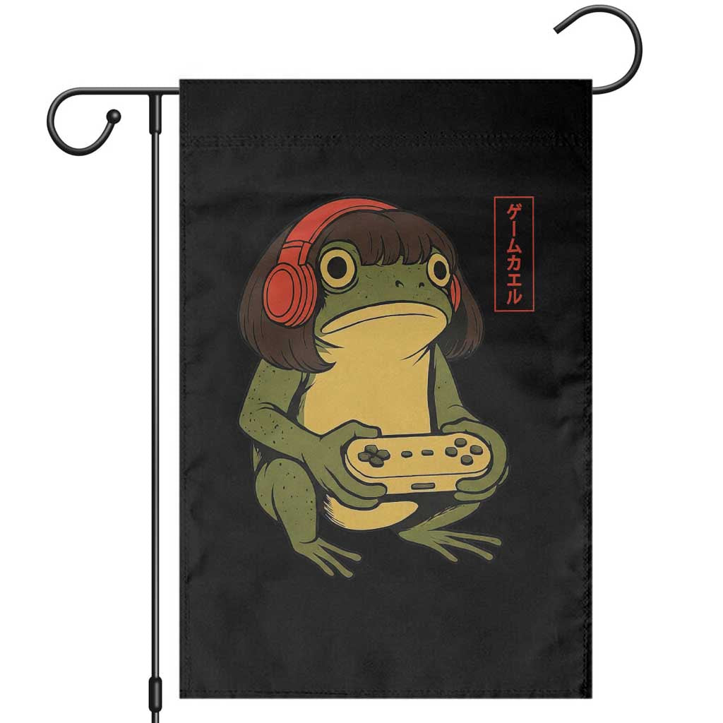 Funny Frog Bob Haircut Gamer Meme Garden Flag Game Lover - Wonder Print Shop