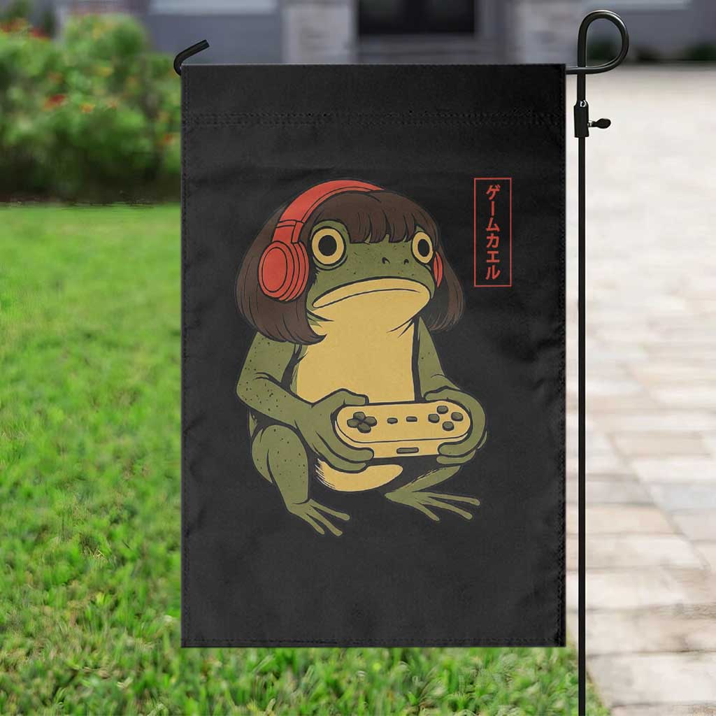 Funny Frog Bob Haircut Gamer Meme Garden Flag Game Lover - Wonder Print Shop