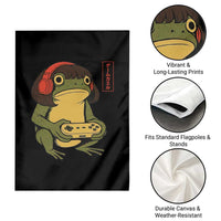 Funny Frog Bob Haircut Gamer Meme Garden Flag Game Lover - Wonder Print Shop