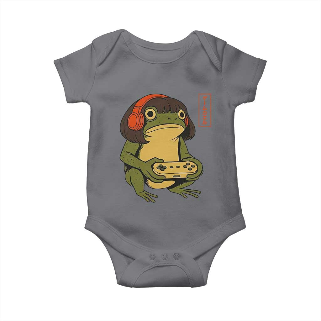 Funny Frog Bob Haircut Gamer Meme Baby Onesie Game Lover - Wonder Print Shop