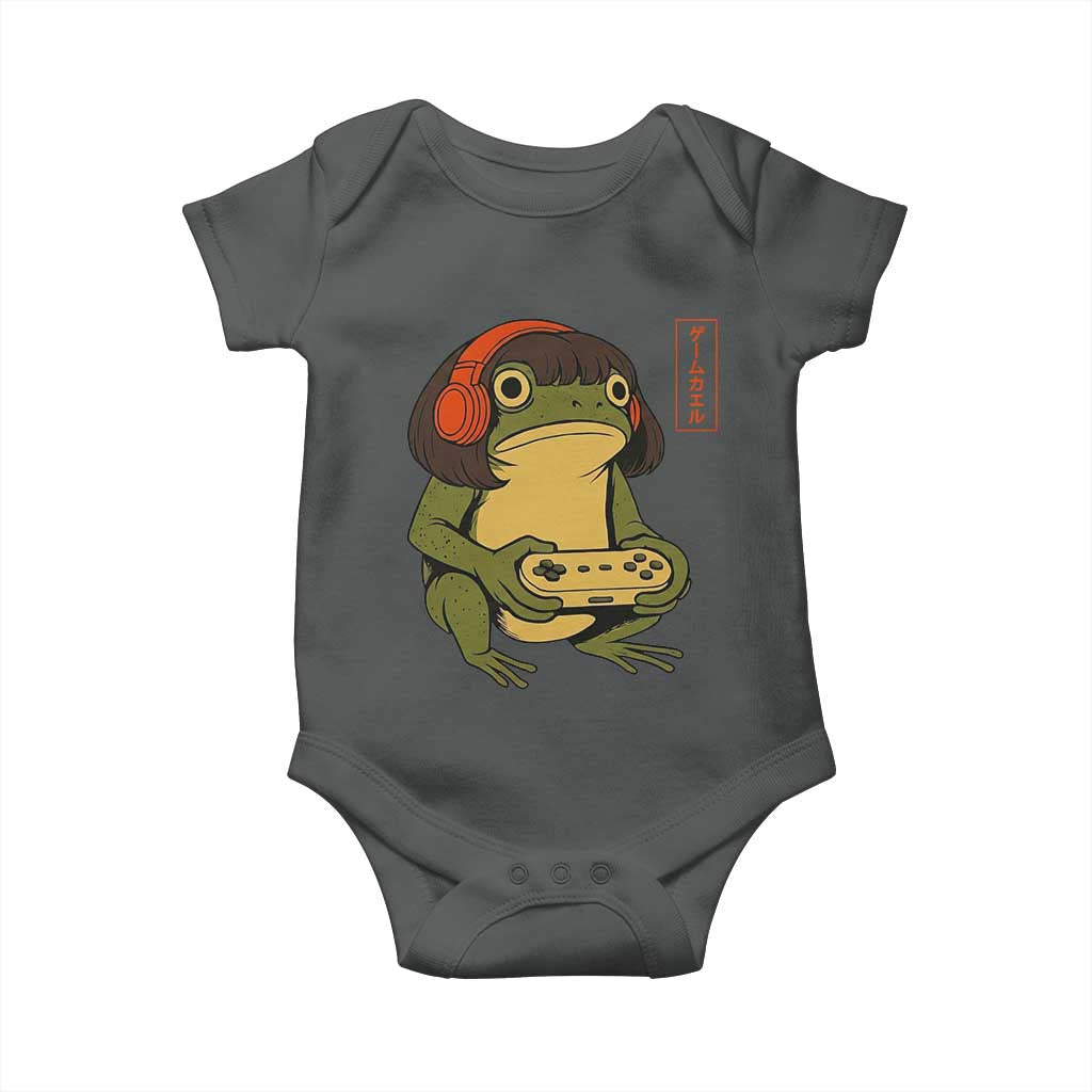 Funny Frog Bob Haircut Gamer Meme Baby Onesie Game Lover - Wonder Print Shop