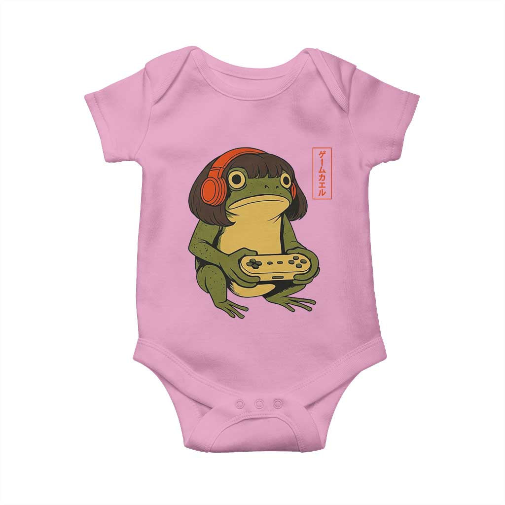 Funny Frog Bob Haircut Gamer Meme Baby Onesie Game Lover - Wonder Print Shop