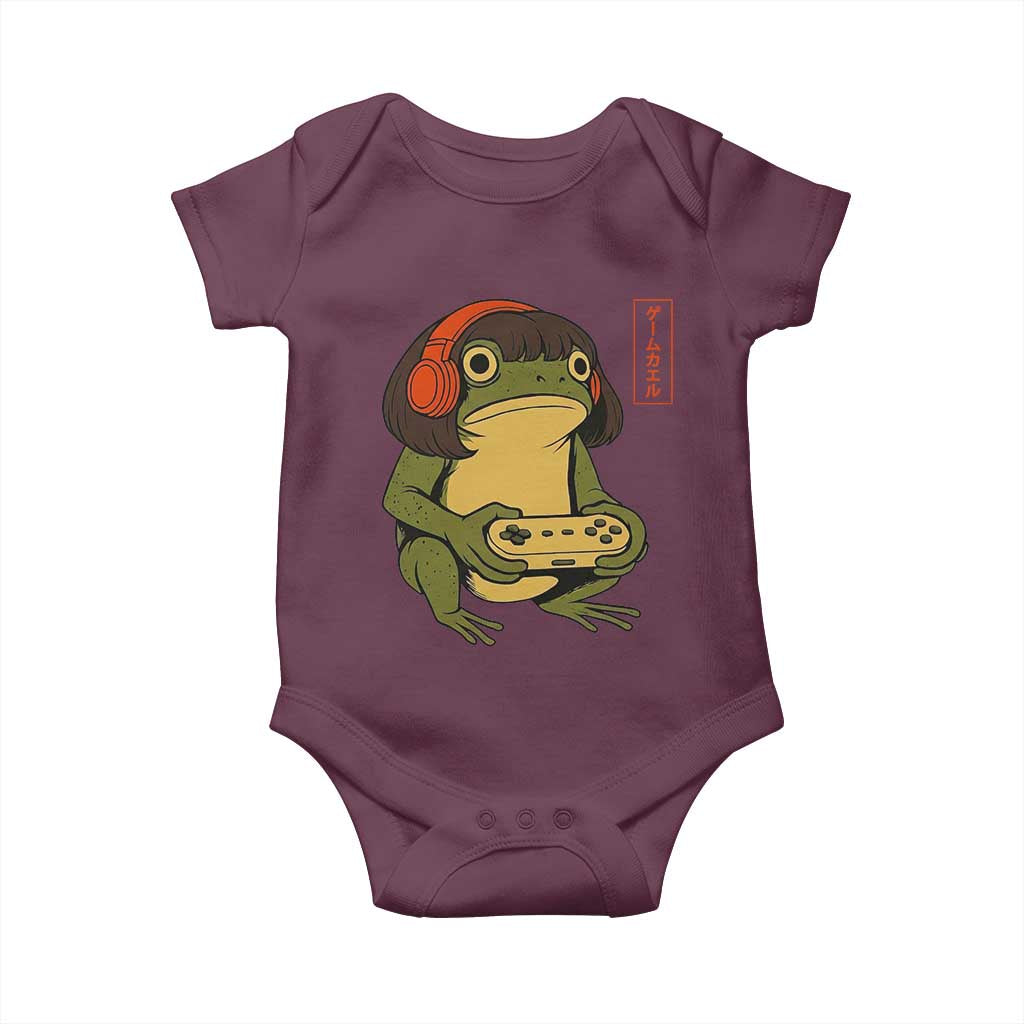 Funny Frog Bob Haircut Gamer Meme Baby Onesie Game Lover - Wonder Print Shop
