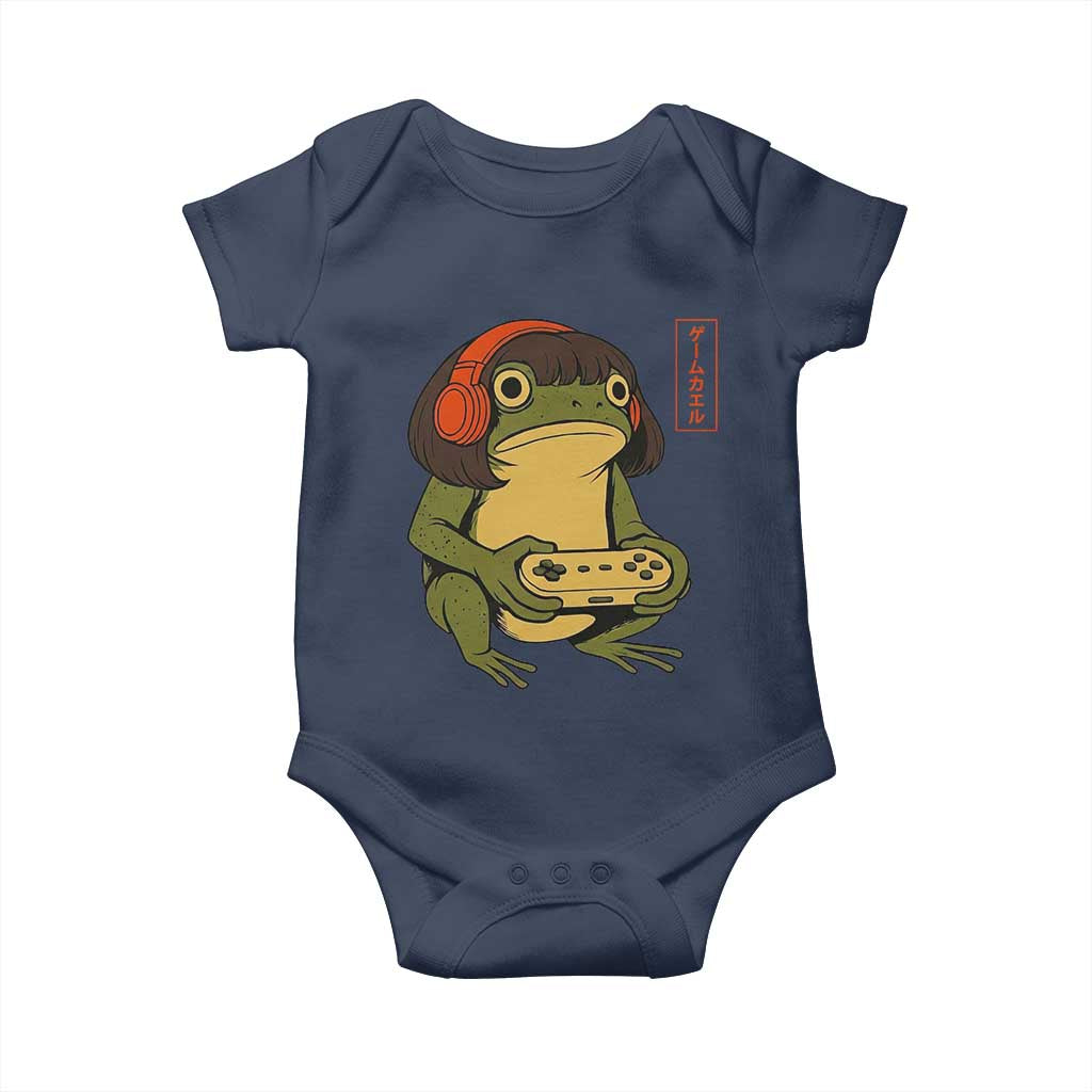 Funny Frog Bob Haircut Gamer Meme Baby Onesie Game Lover - Wonder Print Shop