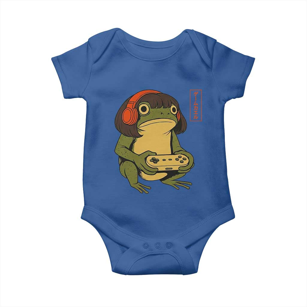 Funny Frog Bob Haircut Gamer Meme Baby Onesie Game Lover - Wonder Print Shop