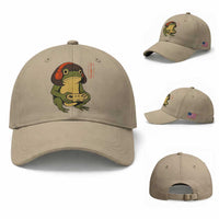 Funny Frog Bob Haircut Gamer Meme Baseball Cap Game Lover