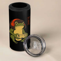 Funny Frog Bob Haircut Gamer Meme 4 in 1 Can Cooler Tumbler Game Lover - Wonder Print Shop