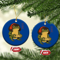 Funny Frog Bob Haircut Gamer Meme Ceramic Ornament Game Lover - Wonder Print Shop