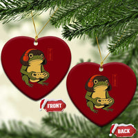 Funny Frog Bob Haircut Gamer Meme Ceramic Ornament Game Lover - Wonder Print Shop