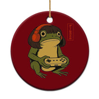 Funny Frog Bob Haircut Gamer Meme Ceramic Ornament Game Lover - Wonder Print Shop