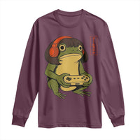 Funny Frog Bob Haircut Gamer Meme Long Sleeve Shirt Game Lover - Wonder Print Shop