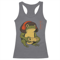 Funny Frog Bob Haircut Gamer Meme Racerback Tank Top Game Lover - Wonder Print Shop