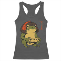 Funny Frog Bob Haircut Gamer Meme Racerback Tank Top Game Lover - Wonder Print Shop