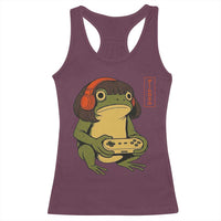 Funny Frog Bob Haircut Gamer Meme Racerback Tank Top Game Lover - Wonder Print Shop
