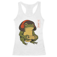 Funny Frog Bob Haircut Gamer Meme Racerback Tank Top Game Lover - Wonder Print Shop