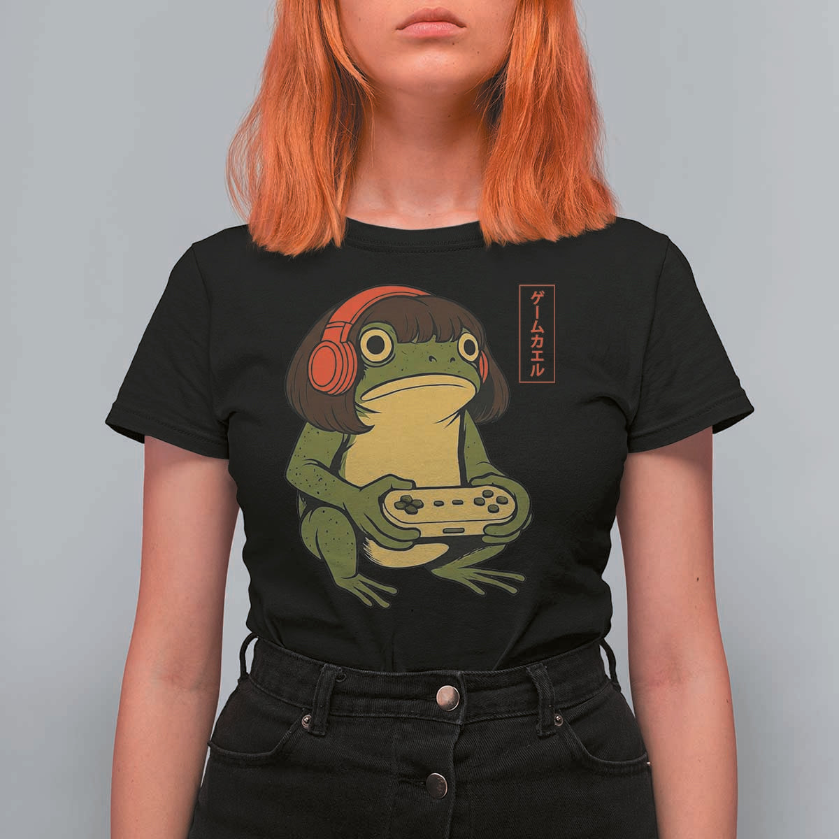 Funny Frog Bob Haircut Gamer Meme T Shirt For Women Game Lover - Wonder Print Shop