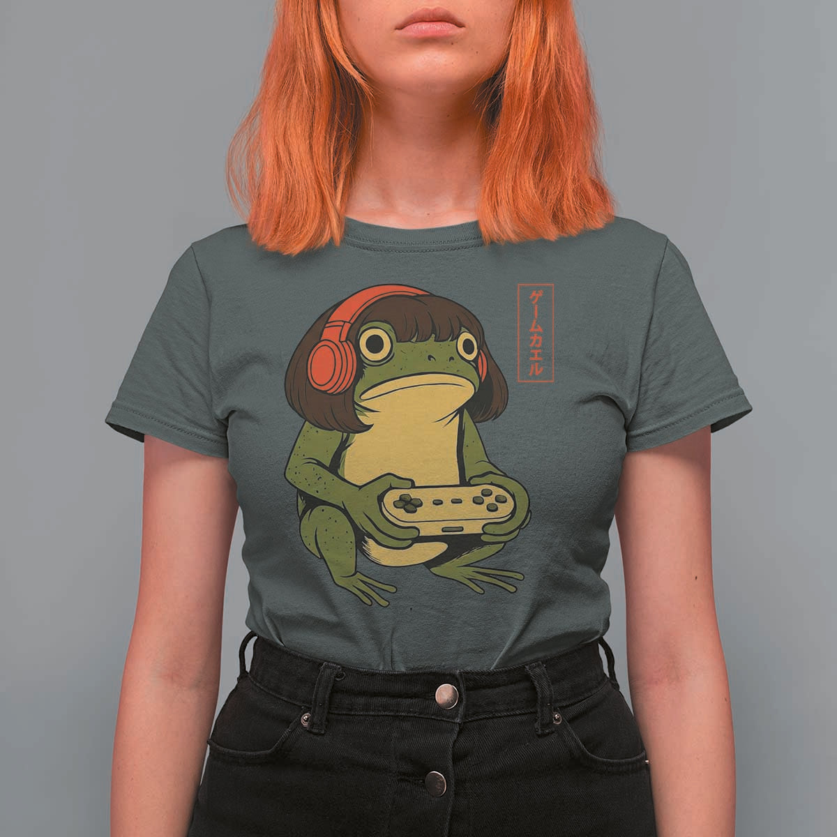 Funny Frog Bob Haircut Gamer Meme T Shirt For Women Game Lover - Wonder Print Shop