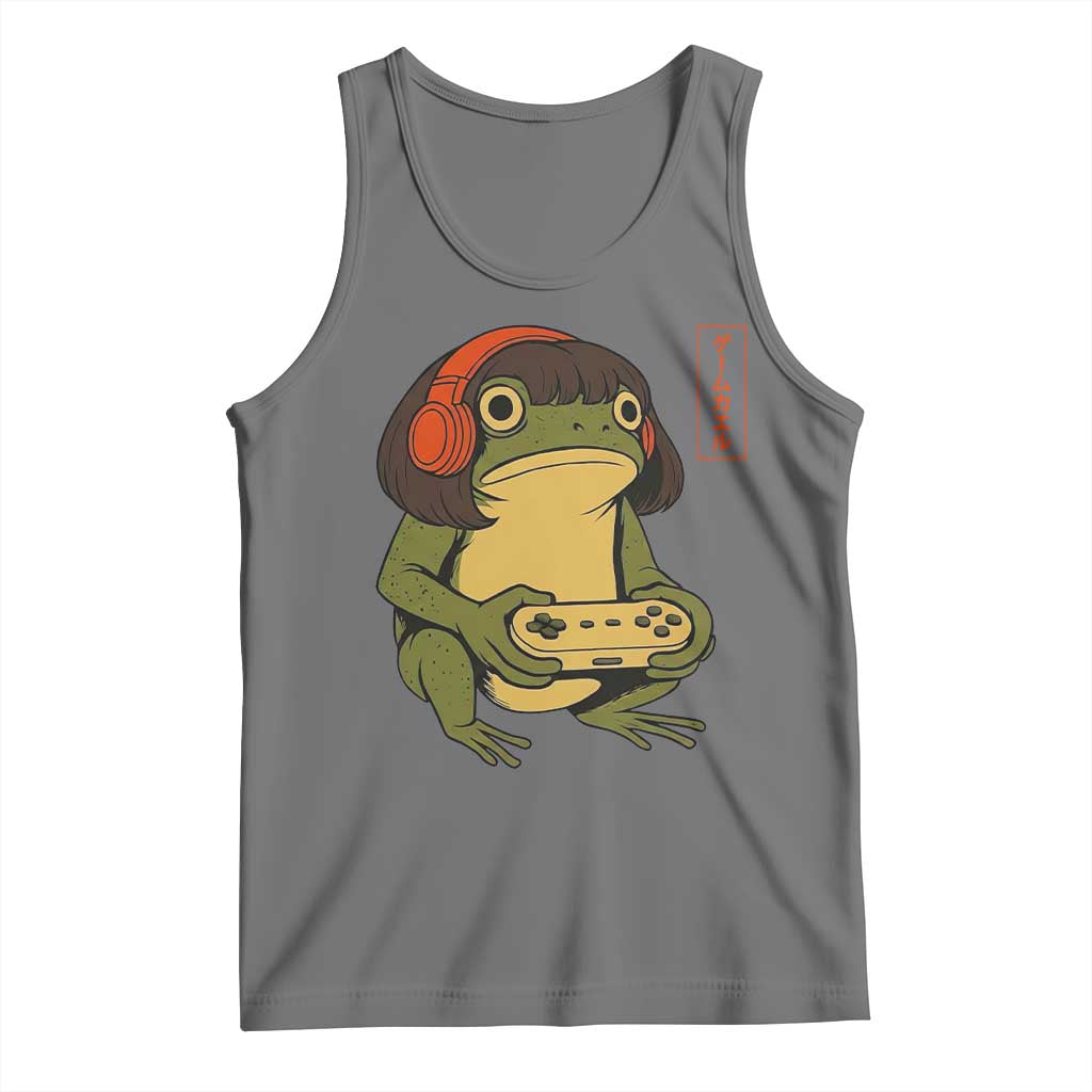 Funny Frog Bob Haircut Gamer Meme Tank Top Game Lover - Wonder Print Shop
