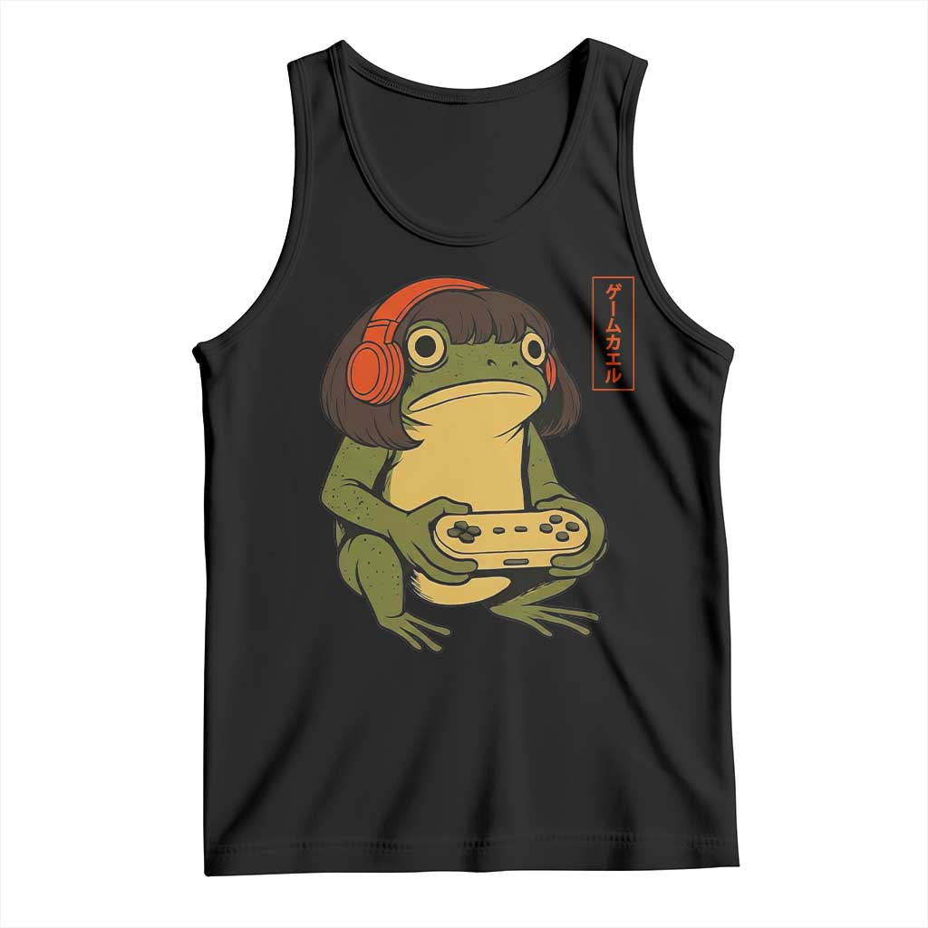 Funny Frog Bob Haircut Gamer Meme Tank Top Game Lover - Wonder Print Shop