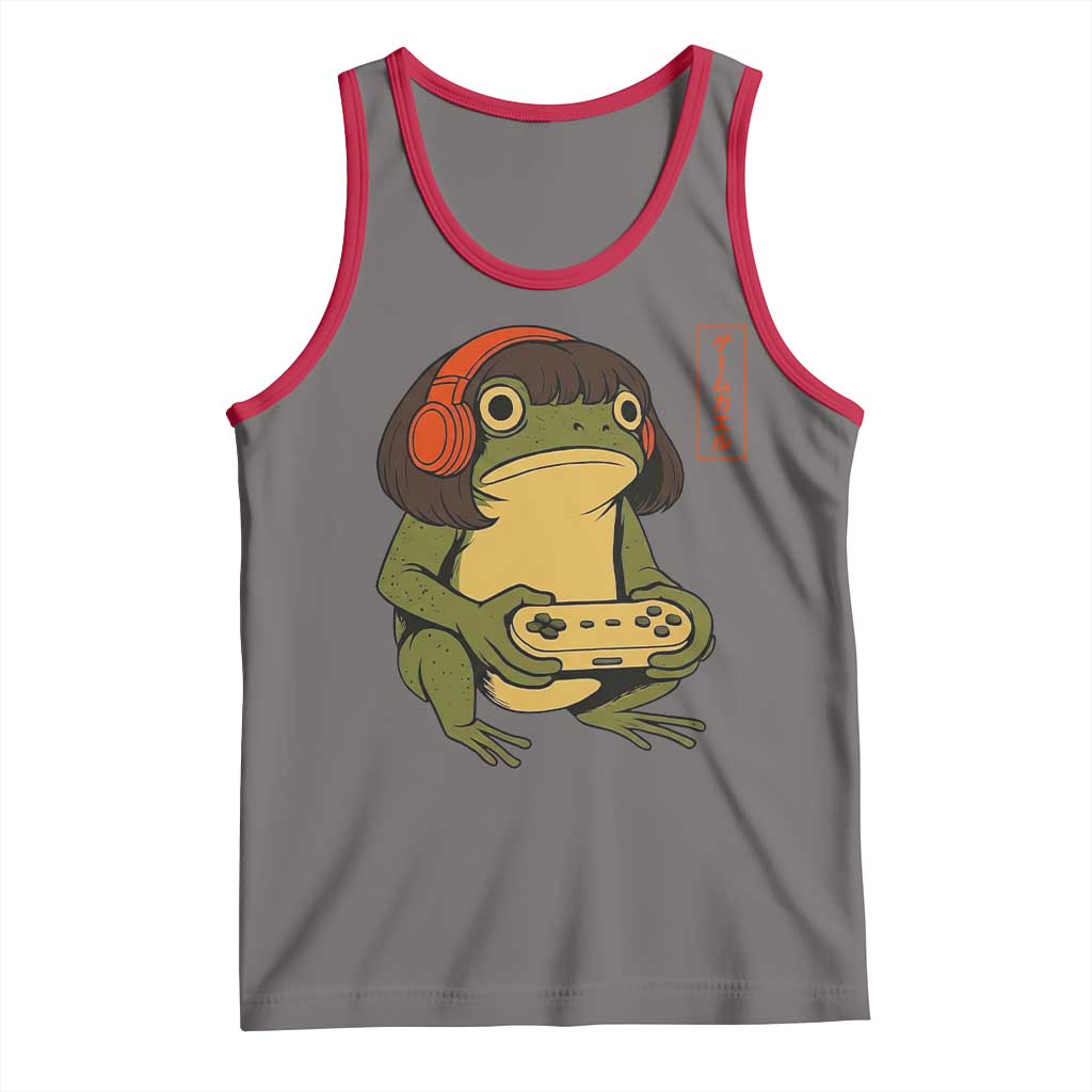 Funny Frog Bob Haircut Gamer Meme Tank Top Game Lover - Wonder Print Shop