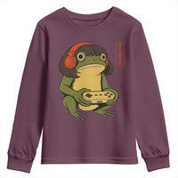 Funny Frog Bob Haircut Gamer Meme Youth Sweatshirt Game Lover - Wonder Print Shop