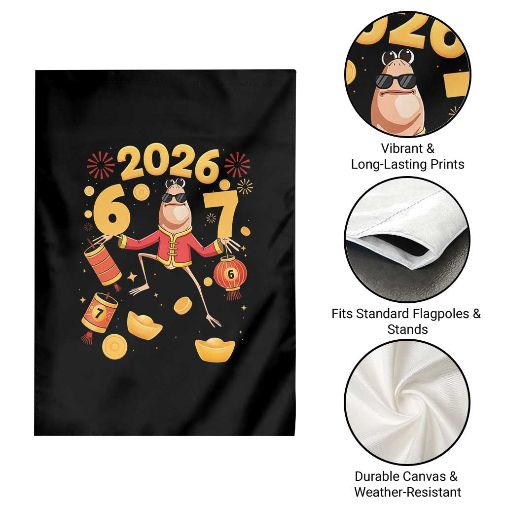 Funny Marcus The Worm Six Seven Meme Garden Flag Lunar New Year 2026 Gift - Wonder Print Shop
