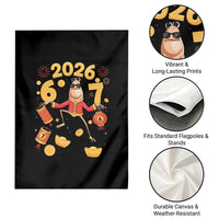 Funny Marcus The Worm Six Seven Meme Garden Flag Lunar New Year 2026 Gift - Wonder Print Shop