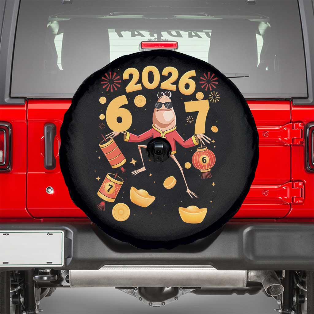 Funny Marcus The Worm Six Seven Meme Spare Tire Cover Lunar New Year 2026 Gift - Wonder Print Shop